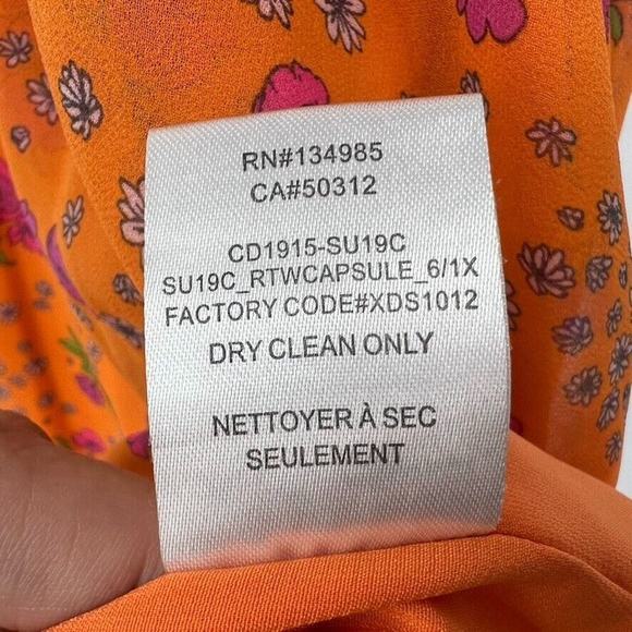 For Love & Lemons Peony High Low Floral Midi Dress Size M Adjustable Straps - Picture 11 of 11